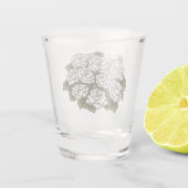 White Rose Bouquet Shot Glas (Achterkant)