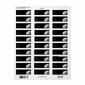 White Rose Bruiloft Retouradres Label (Full Sheet)