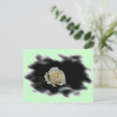 White Rose Burned Edges Briefkaart (Staand voorkant)