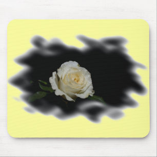 White Rose Burned Edges Muismat