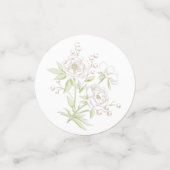 White Rose Classic Wedding Confetti (Kleine voorkant)