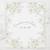 White Rose Classic Wedding Wijn Etiket (Enkel label)