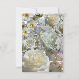 White Rose Collage  Notitiekaartje