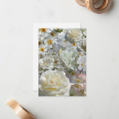 White Rose Collage  Notitiekaartje (Voorkant / Achterkant in situ)