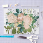 White Rose Collage Tissuepapier (Craft)
