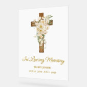 White rose cross Memorial Funeral (Angle)