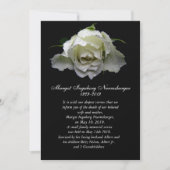 White Rose Death Announcement Kaart (Voorkant)