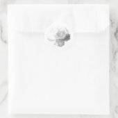 White Rose Design Ronde Sticker (Tas)