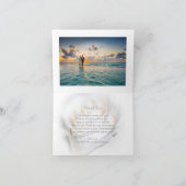 White Rose Design Wedding Bedankkaart (Binnen)