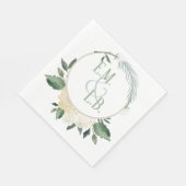 White Rose en Gold Boho Servet (Hoek)