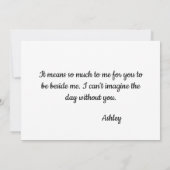 White Rose Floral Kaart (Achterkant)