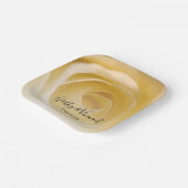 White Rose Floral Wedding Papieren Bordje (Gebogen)