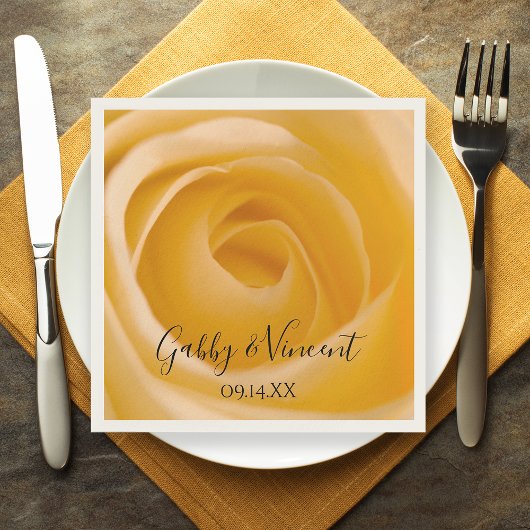 White Rose Floral Wedding Servet