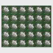 White Rose Flower, aangepast Cadeaupapier (Vlak)