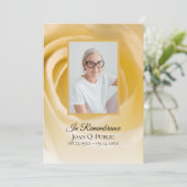 White Rose Flower begrafenisdienst Programma (Staand voorkant)