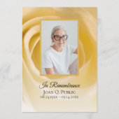 White Rose Flower begrafenisdienst Programma (Voorkant)