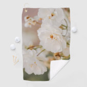 White Rose Flowers Botanische foto en aangepaste n Golfhanddoek (Insitu)