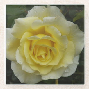 White Rose Glass Onderzetter