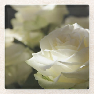 White Rose - Glass Onderzetter Glazen Onderzetter