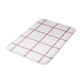 White Rose Gold Checkered Pattern Badmat (Gekanteld)