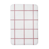White Rose Gold Checkered Pattern Badmat (Voorkant Verticaal)