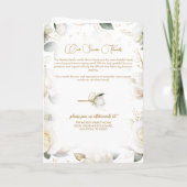 White Rose Gold Floral Funeral Programme (Dos)
