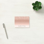 White Rose Gold Glitter Glitzy Sparkle Post-it® Notes (Kantoor)