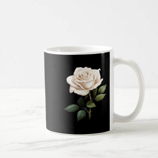 White Rose Graphic Koffiemok (Rechts)