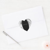 White Rose Heart | Elegante Bloemdesign Hart Sticker (Envelop)