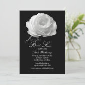 White Rose Invitation Kaart (Staand voorkant)