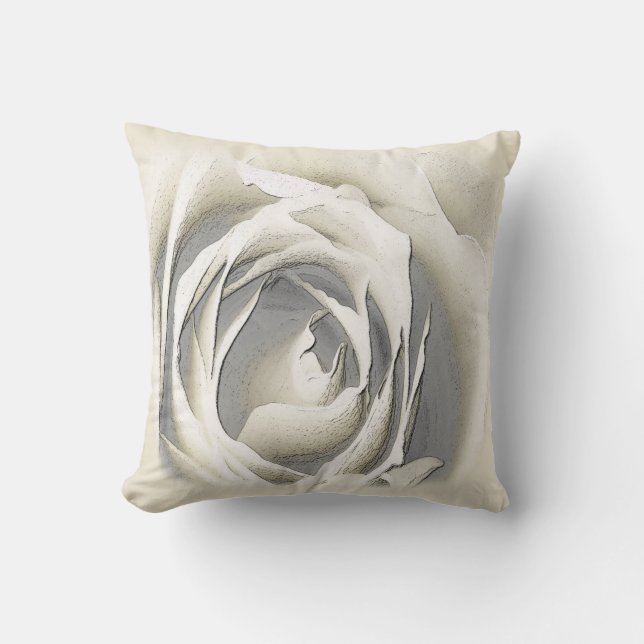 White Rose, kussen (Voorkant)