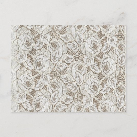  White Rose Lace Briefkaart (Voorkant)