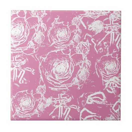 White Rose Lace Tegeltje (Voorkant)