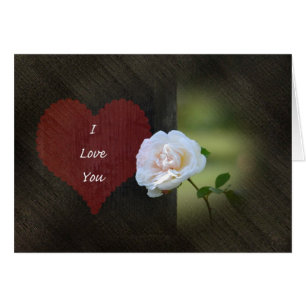 White Rose Love Heart