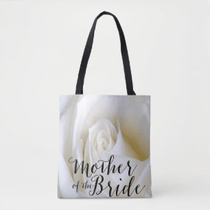 White Rose Moeder van de Bride Canvas Canvas tas