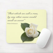 White Rose Mousepad Muismat (Met muis)