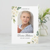 White rose nécrologie invitation espagnole (Debout devant)