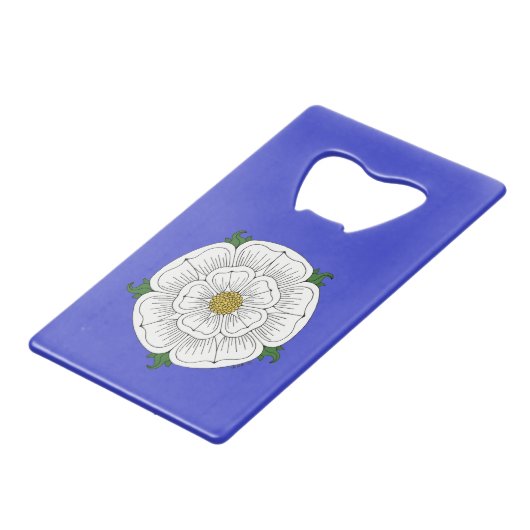 White Rose of York Kredietkaart Flessenopener (Achterkant Gekanteld)