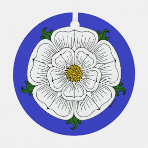 White Rose of York Metalen Ornament