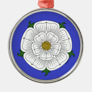 White Rose of York Metalen Ornament