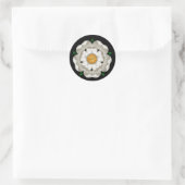 White Rose of York Ronde Sticker (Tas)