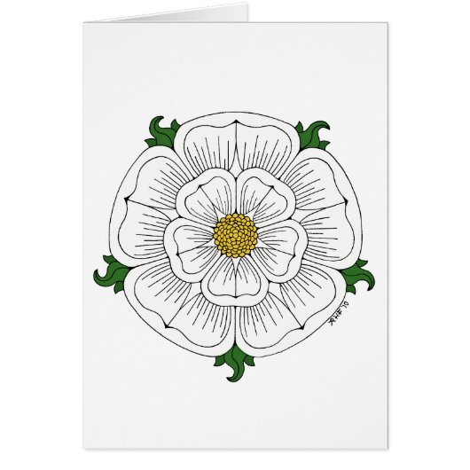 White Rose of York Wenskaart (Voorkant)