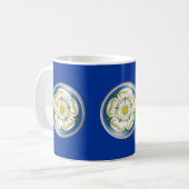 White Rose of Yorkshire Flag Koffiemok (Voorkant links)