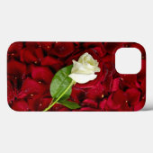 White Rose on Red Petals Case-Mate iPhone Case (Achterkant (horizontaal))