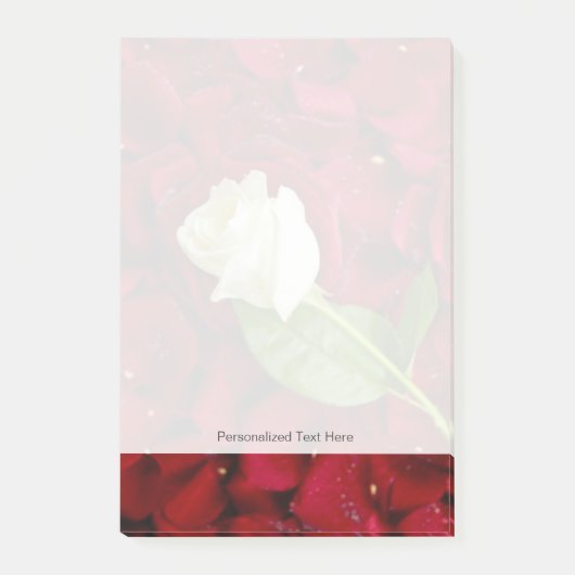 White Rose on Red Petals Post-it® Notes (Voorkant)