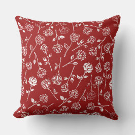 White Rose Pattern Kussen