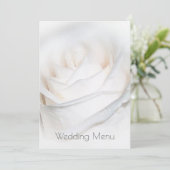 White Rose Personalized Weddenrenmenu Kaart (Staand voorkant)