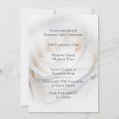 White Rose Personalized Weddenrenmenu Kaart (Achterkant)