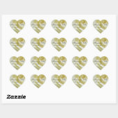 White Rose Personalized Wedding Hart Sticker (Vel)