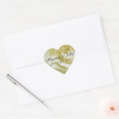 White Rose Personalized Wedding Hart Sticker (Envelop)